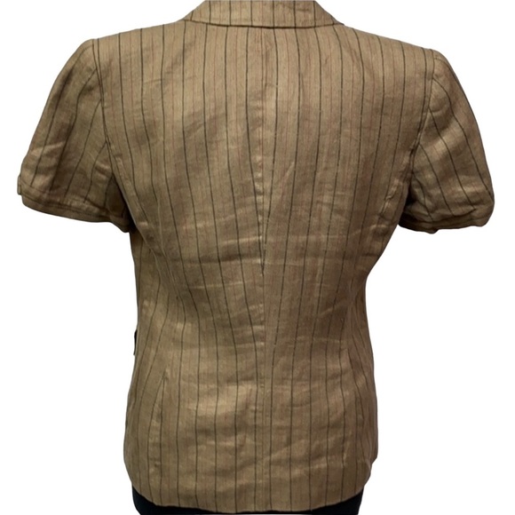 Style & Co Pinstriped Linen Jacket - Picture 2 of 4